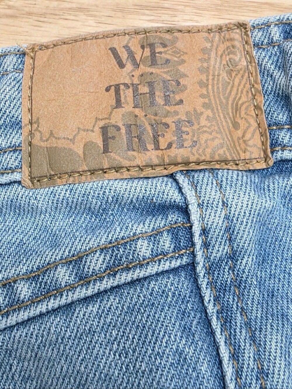 We The Free Women 29 Union Blue Denim Xena High Rise Slim Straight Jeans - Picture 11 of 14